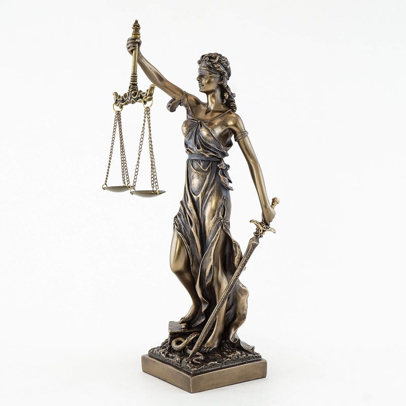 Top Collection Bronze Finish Lady Justice 12.5 Inch Statue Sculpture - Image 2